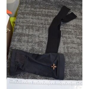 Tommie Copper Compression Knee Sleeve LARGE Adjustable Black Support Straps
